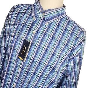 Polo Ralph Lauren Men's Performance Short Sleeve Button Up Shirt Blue Sz 3XLT